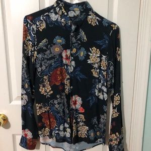 Zara Flora Button Down